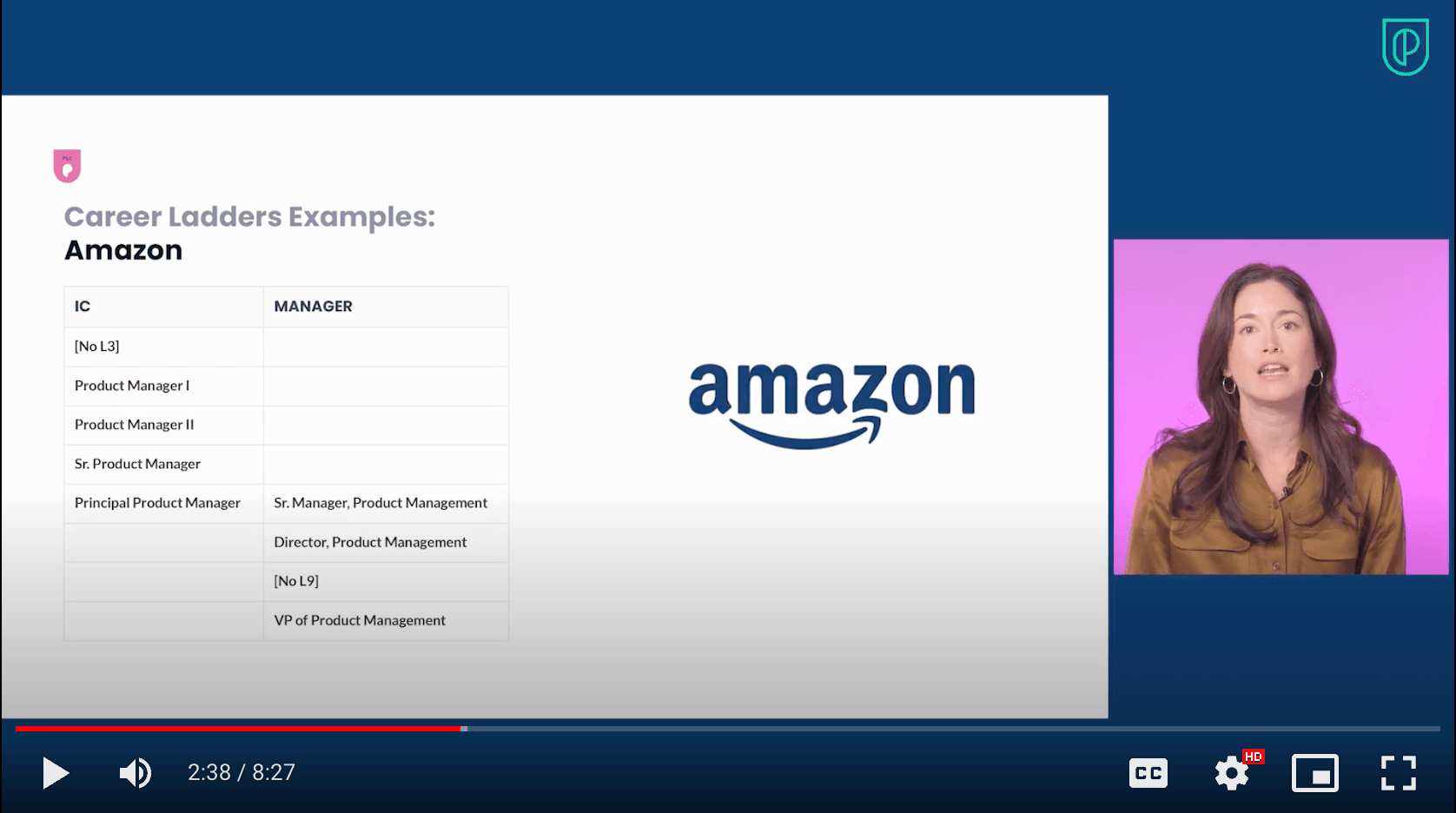 Screen grab career ladder on demand content product school
