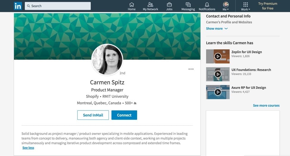 LinkedIn Example