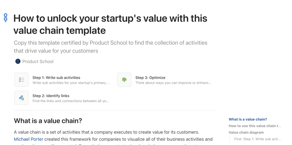 Coda Value Chain Template