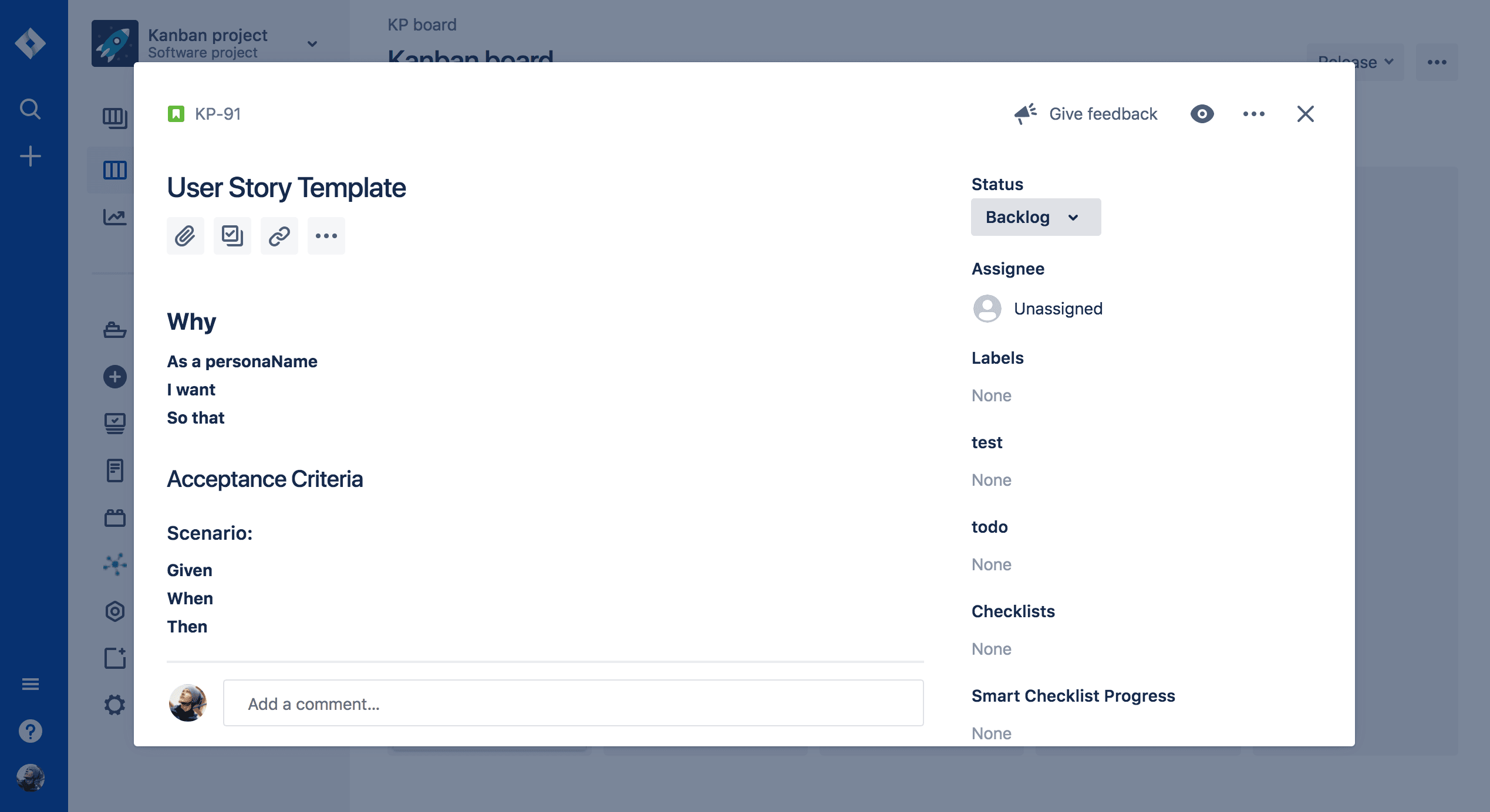 blog image: User story example