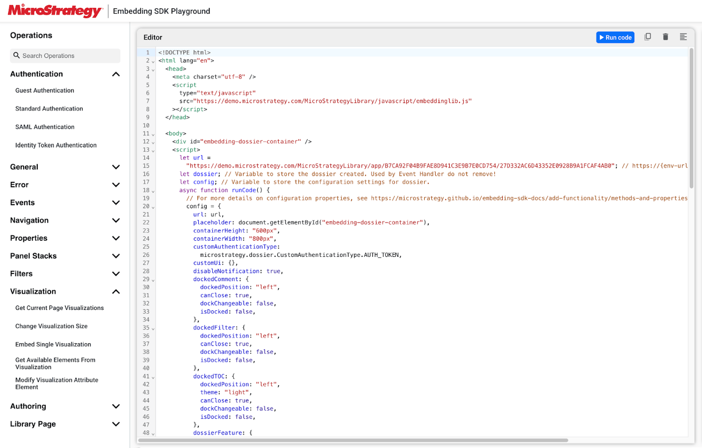 Blog image: Microstrategy embedding playground